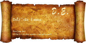 Dóda Emma névjegykártya
