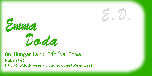emma doda business card